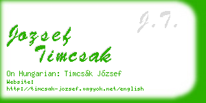 jozsef timcsak business card