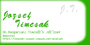 jozsef timcsak business card